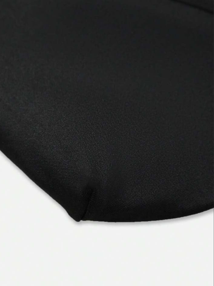 FANDY Men's Black Minimalist Thong With Silver Beads at Back Underwear